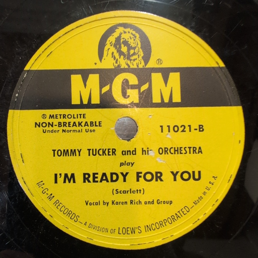 Tommy Tucker &His Orchestra Longing For You/I Am Ready For You 10" 78 RPM Record - Picture 2 of 3